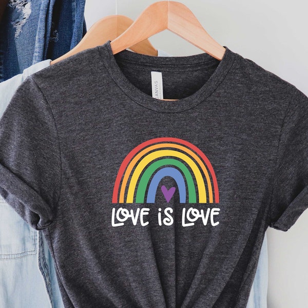 Love is love T-shirt, Pride Heart Shirt, Rainbow Shirt, Pride Rainbow T-shirt ,Rainbow Love, Pride Shirt, LGBT Pride Tee, Support LGBTQ Tee