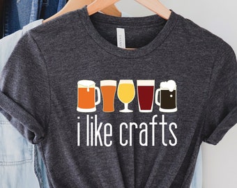 Craft Beer | I Like Crafts Beer Shirt | Drinker Beer Lover Shirt | Beer Shirt | Beer Gifts | Beer T-Shirts Homebrewer Shirt | Brewing Beer