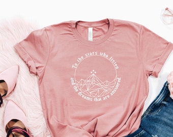 Acotar Velaris Tshirt, Night Court symbol,Gift,Sarah J Maas A Court of Thorns and Roses Court of Dreams shirt. Gift for the Rhysand fangirl