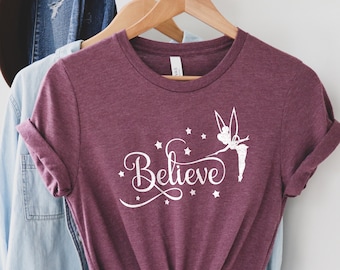 Believe Tinkerbell Shirt, Tinkerbell Shirt, Tinkerbell T shirt, Believe Shirt, Funny Shirt, Vacation Shirt, Family Group Shirt