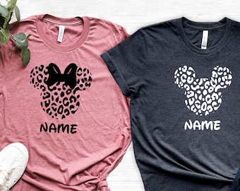 Leopard Cheetah Shirt, Vacation Shirt for Women, Ear Shirt, Women's Unisex Shirt, Couple Shirts, Silhouette Shirt, Tshirt for Kids