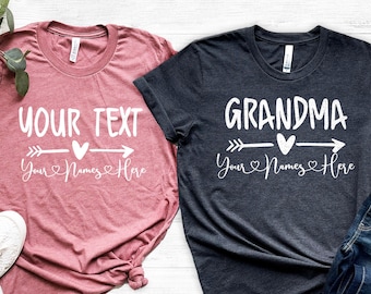 Grandma Shirt With Names Etsy