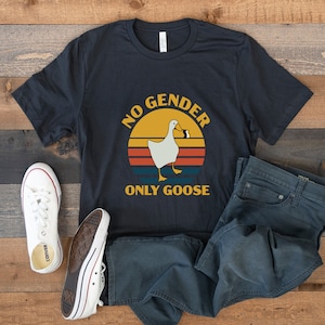 No Gender Only Goose T Shirt, Funny Nonbinary Gift, Non Binary Unisex, Adult Gender Neutral, Enby Tshirt Present, Subtle Pride Month