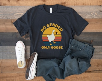 No Gender Only Goose T Shirt, Funny Nonbinary Gift, Non Binary Unisex, Adult Gender Neutral, Enby Tshirt Present, Subtle Pride Month