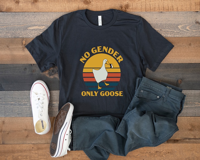 No Gender Only Goose T Shirt, Funny Nonbinary Gift, Non Binary Unisex, Adult Gender Neutral, Enby Tshirt Present, Subtle Pride Month 