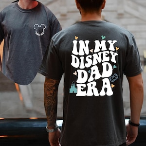 Camiseta Disney para papá Comfort Colors®, camiseta "En mi época de papá Disney", anuncio de embarazo, camiseta genial para papá, regalo para el Día del Padre, el mejor papá de Disney
