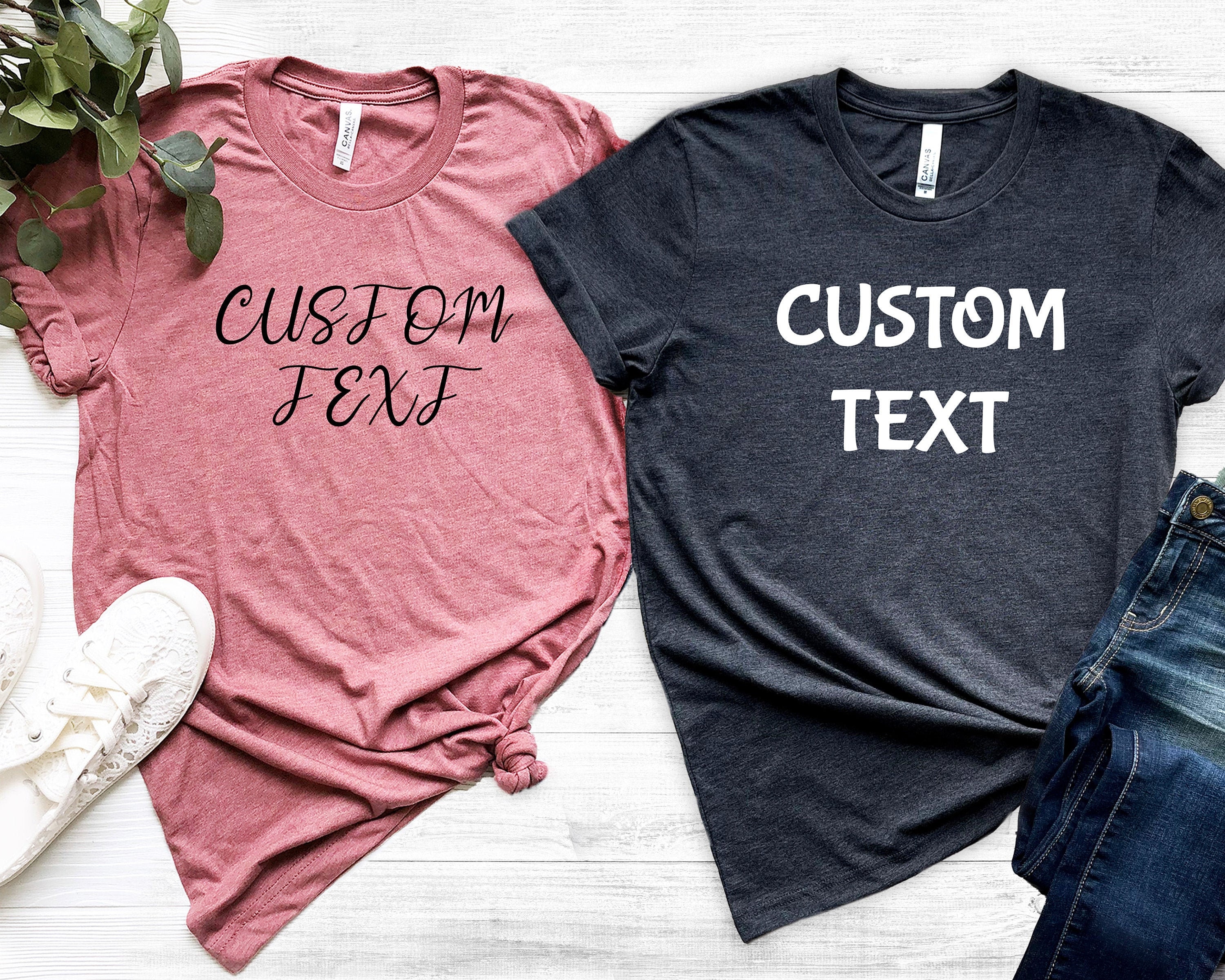squat Gum Skyldfølelse Your Text Here Personalized Shirts Customized Shirt Custom - Etsy