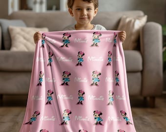Disney Mickey And Friends  Blanket, Mickey Minnie Donald Daisy Pluto Goofy Blanket, Disneyland Movie Gift Blanket