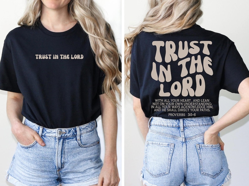 Faites confiance au Seigneur chrétien Sweat-shirt, sweat à capuche Jesus, chemise Jesus Apparel Christian Comfort couleurs, vêtements esthétiques, sweat à capuche Jesus Lover image 5