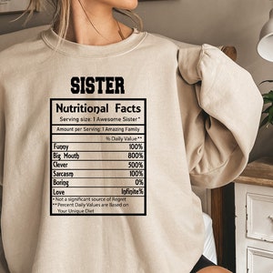 Personalized Sister Birthday Gift Sweatshirt, Funny Sister Life Hoodie, Custom Cool Sister Vibes Hoodie, Sarcastic Sister Sweater