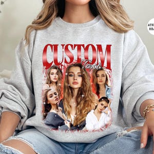 Custom Bootleg  Sweatshirt, Personalized Photo Collage Shirt, Custom Picture Comfort Colors® T-Shirt