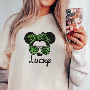 Lucky Minnie Shirt Comfort Colors , Disney Clover Tshirt, Disney  St Patricks Day shirt, Saint Patrick&#39;s Tee, Lucky T-shirt