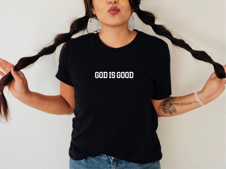 Comfort Colors God Is Good T-Shirt, Religion Shirt, Christian T-Shirt ,Trendy Shirt , Positive Shirt , Oversized Shirt , Oversized Tee image 5