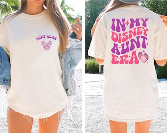 Custom In My Disney Aunt Era  Comfort  Shirt, Minnie Aunt TShirt, Favorite Aunt Shirt,Personalized Disney Auntie Shirt, Gift For Auntie