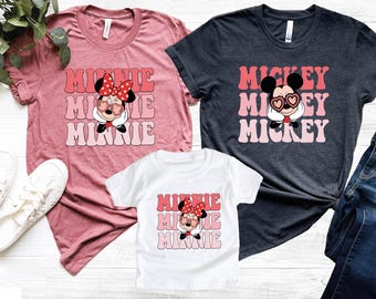 Disney Valentine Family Shirt, Mickey Minnie Valentine Day T-shirt, Mickey Valentine Shirt,Disney Valentine's Day Shirt,Minnie Valentine Tee