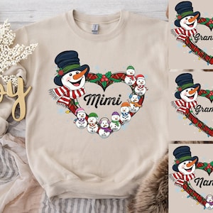 Sudadera de abuela con muñeco de nieve: camisa navideña suave y acogedora