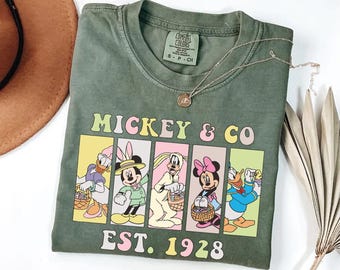 Comfort Colors® Mickey Co Easter Shirt, Easter Bunny Sweatshirt, Bunny Shirt, Mickey and Friends Shirt, Easter Shirt,Disney Happy Easter Tee