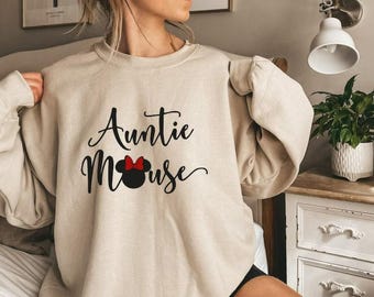 Auntie Disney Sweatshirt, Auntie Minnie Mouse Disney Sweater, Auntie and Me Hoodie, Sister Disney Hoodie, Gift for Auntie, Disneyland Auntie