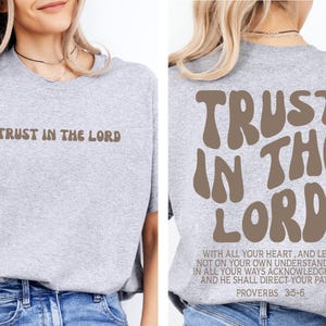 Faites confiance au Seigneur chrétien Sweat-shirt, sweat à capuche Jesus, chemise Jesus Apparel Christian Comfort couleurs, vêtements esthétiques, sweat à capuche Jesus Lover image 4