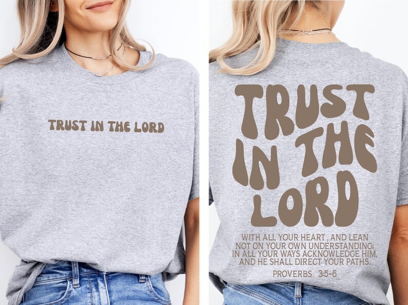 Faites confiance au Seigneur chrétien Sweat-shirt, sweat à capuche Jesus, chemise Jesus Apparel Christian Comfort couleurs, vêtements esthétiques, sweat à capuche Jesus Lover image 4
