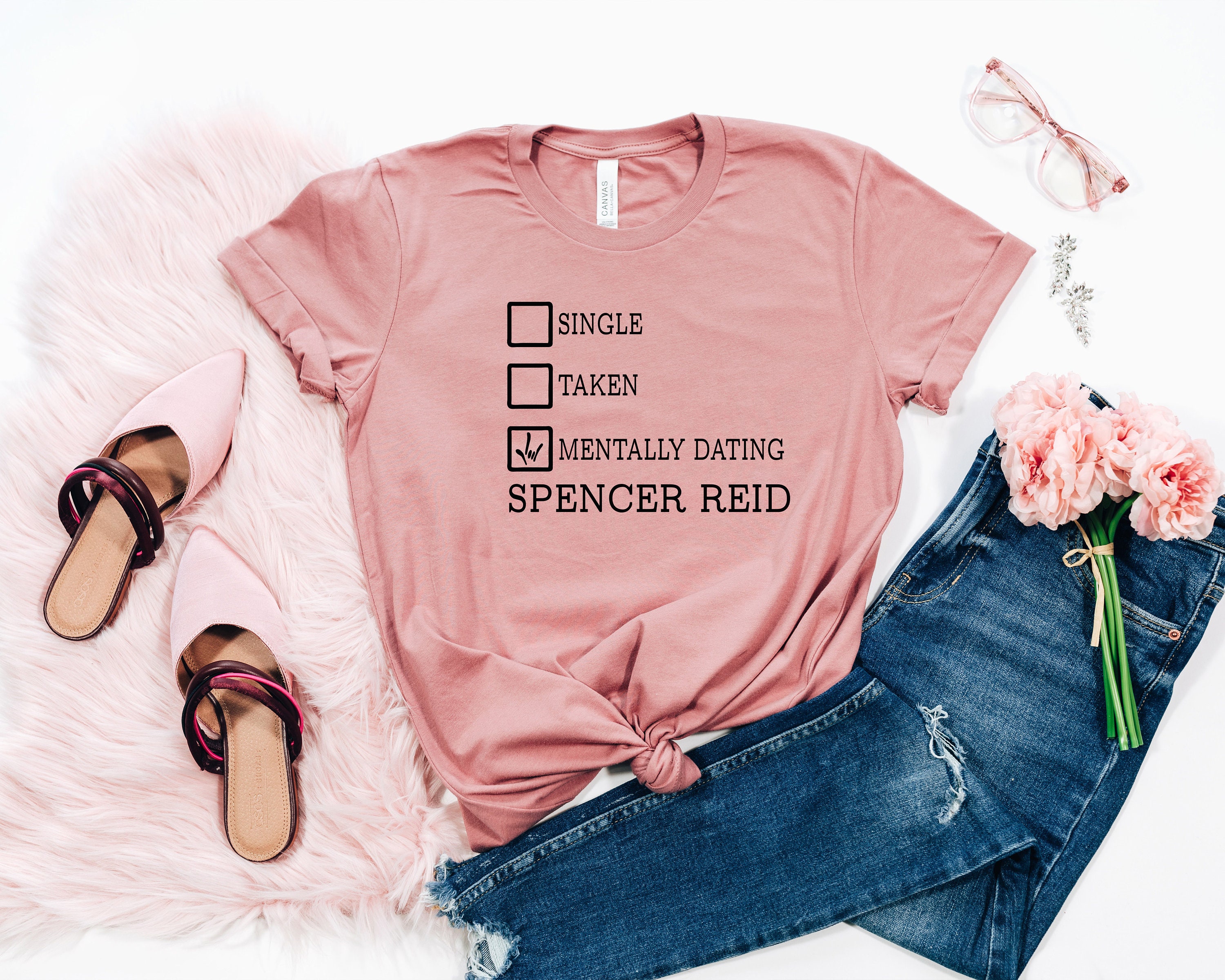 Spencer Reid Shirt Criminal Minds Fan Shirt Mentally Dating | Etsy
