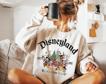Disneyland Est. 1955 Sweatshirt, Disneyland Shirt,Disneyland California Hoodie,Mickey And Friends Christmas,Disney Trip Comfort Colors Shirt