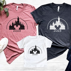 Retro Disney Family Shirt, Disney Vacation Shirt, Retro Castle Mickey Mouse 2023, Disneyworld shirt, Disneyland shirt, Magic Kingdom Shirt