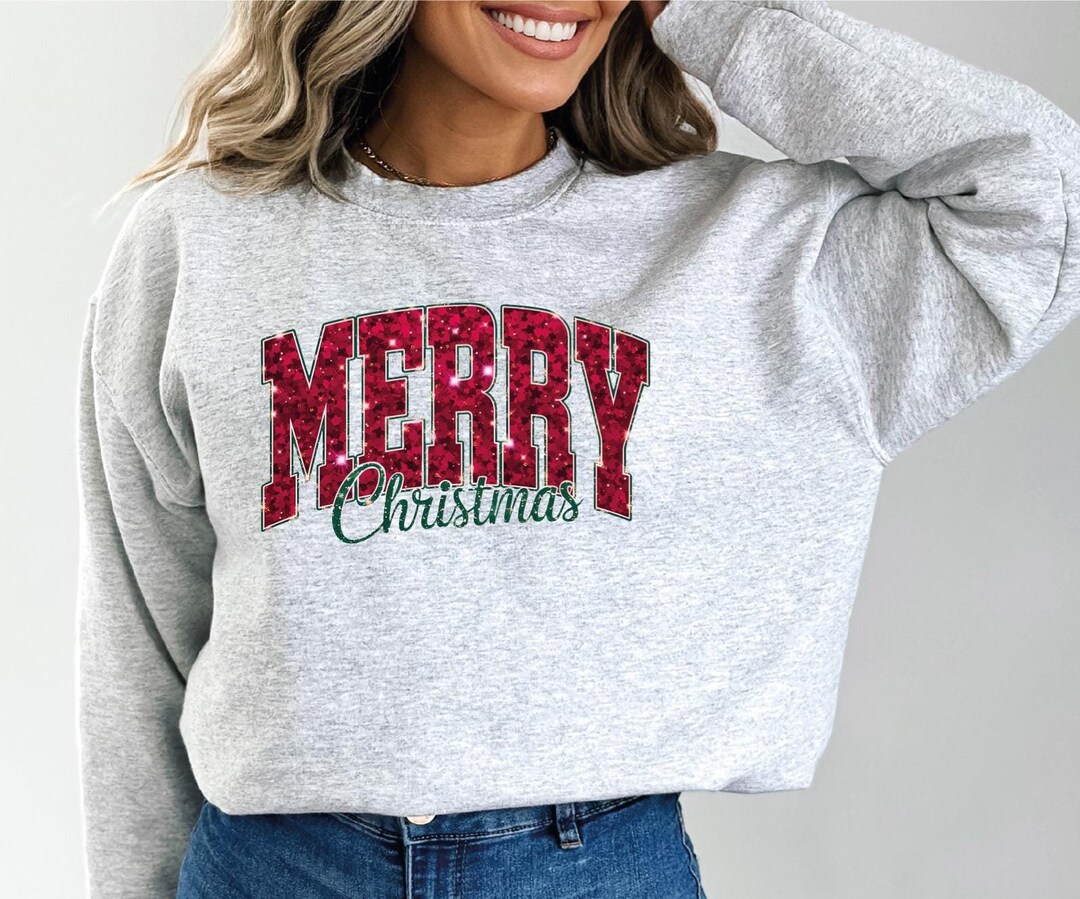 Christmas Merry Sequin Turtleneck Sweater
