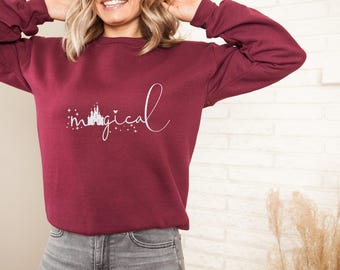 Magical Disney Crewneck Sweatshirt, Disneyworld, Disneyland, Disney Sweatshirts, Castle Sweater, Mickey, Christmas Gift, Magic Land, Minnie