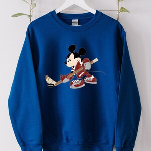 Mickey Mouse Hockey Hoodie/Sweatshirt, Hockey Sweatshirt, Funny Hockey Player Gift Hoodie, Hockey Team Disney Trip Sweater, Hockey Mom Gift image 3