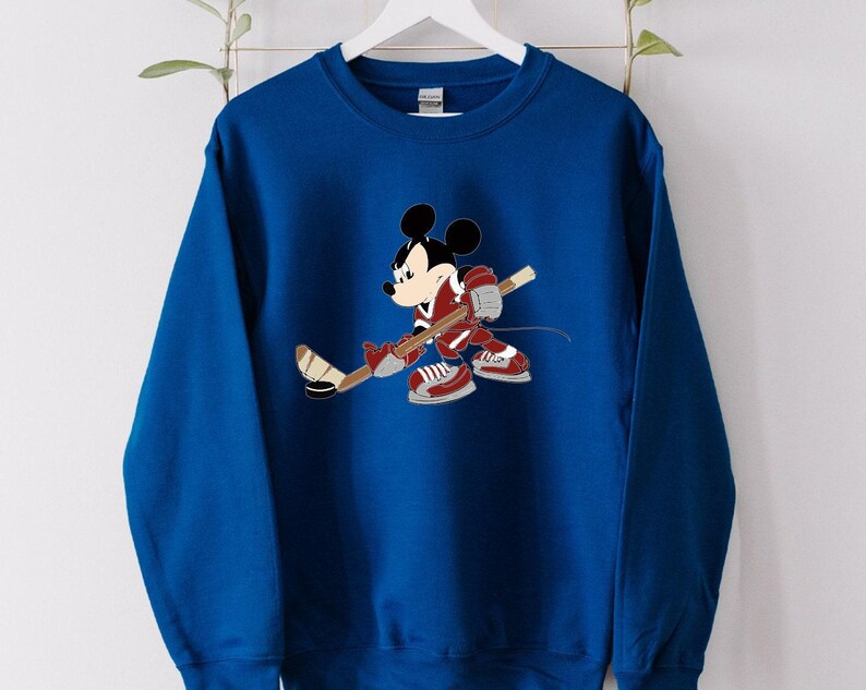 Mickey Mouse Hockey Hoodie/Sweatshirt, Hockey Sweatshirt, Funny Hockey Player Gift Hoodie, Hockey Team Disney Trip Sweater, Hockey Mom Gift image 3