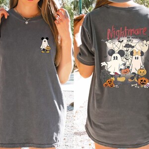 Comfort Colors Vintage Mickey Halloween Shirt, Disney Halloween Tee, Nightmare On The Main Street Shirt, Halloween Pumpkin Shirt