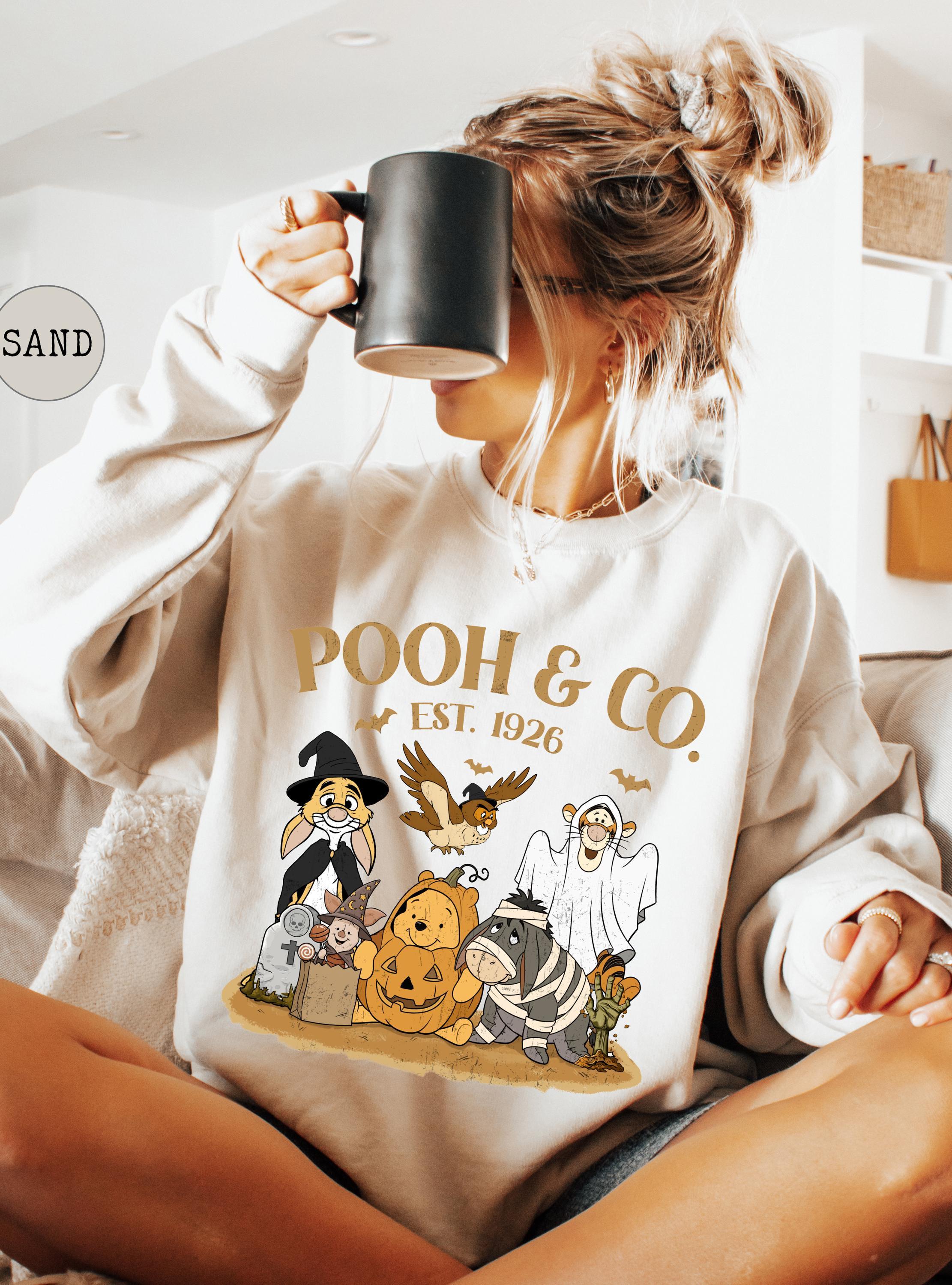Sweatshirt Winnie L'Ourson Fantôme Momie - Happy Halloween, Marque Gildan, Personnalisable, Unisexe