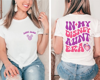 Custom In My Disney Aunt Era Shirt, Minnie Aunt TShirt, Favorite Aunt Shirt,Personalized Disney Auntie Shirt, Gift For Auntie
