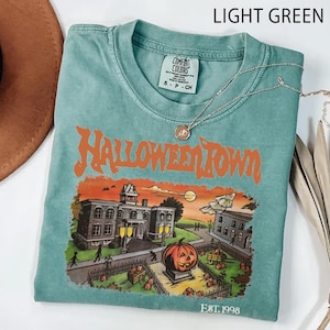 Halloweentown Est 1998 Comfort Colors® Sweatshirt & Shirt, Retro Halloweentown University Fall Halloween Crewneck for Spooky Season
