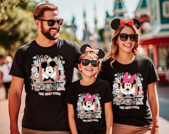 Disneyworld Shirt,Disney Trip Shirts, Disneyland Minnie and Mickey Shirts,Disney Vacation T-shirt,Disney Family Matching Shirt, Group Disney