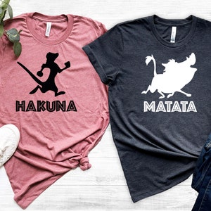 Hakuna Matata Couple Shirt, Animal Kingdom Shirt, Don't Worry Couple Shirt, Lion King Shirt - Family Vacation Disney Shirts, Disney Shirt