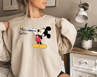 Custom Disney Teacher Sweatshirt , Mickey Teacher Hoodie, Custom Teacher Gift Shirt ,Teacher Appreciation Gift , Back to School