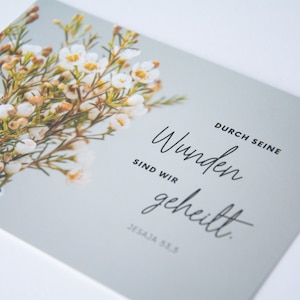 Christliche Postkarte | Durch seine Wunden sind wir geheilt | Osterkarte | Bibelvers