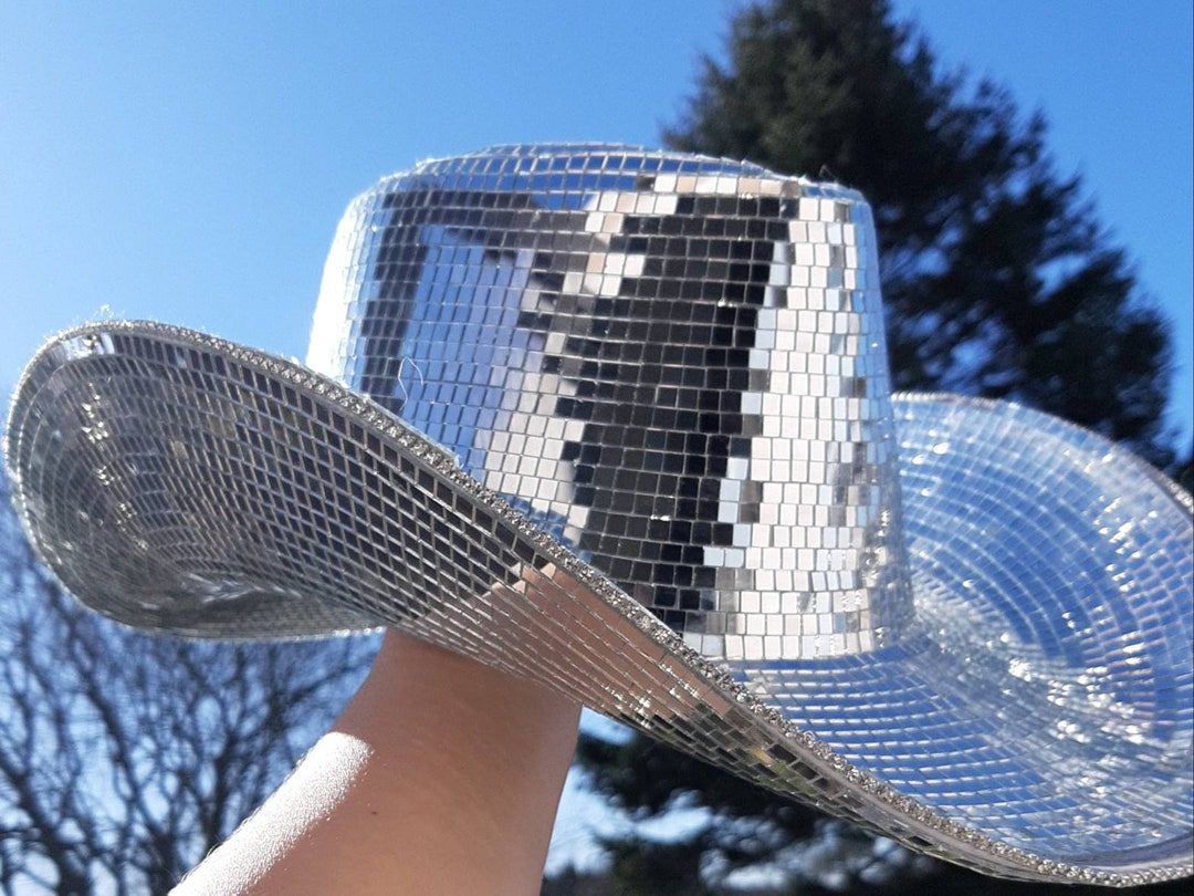 Beyonce Disco Ball Cowboy Hat Disco Ball Hat Bachelorette Etsy Australia