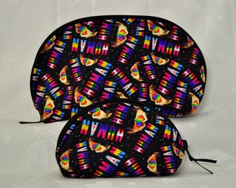 Pride Makeup Case Set | Makeup Case | Mini Bag | Travelling Case for hobby items | Brush, Marker or Pencil Case | Water-Resistant Lining