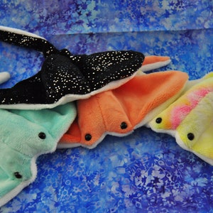 Manta Ray Plush | Tiny Rays | Stuffed Animal | Mini Plush | Miniature Manta Ray | Sting Ray | Soft Minky Plushie | Sea Creature