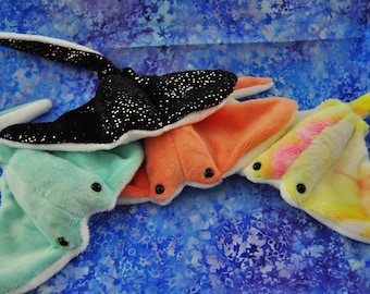 Manta Ray Plush | Tiny Rays | Stuffed Animal | Mini Plush | Miniature Manta Ray | Sting Ray | Soft Minky Plushie | Sea Creature