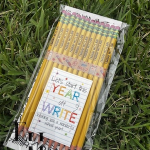 Personalized Back-to-School Pencils | Custom Name Pencils | First Day of School Gift | Left or Right-Handed Options | Set of 12