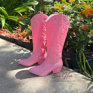 Cowgirl Boot Vase – Western Decor | Boho Floral Boot Centerpiece | Country Girl Gift