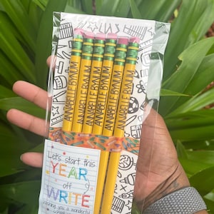 Personalized Jumbo Ticonderoga Pencils | Back to School Gift | Custom Name | First Day of School | Teacher Gift | Starter Pack