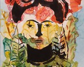 Garden | Print | Unframed | Frida Kahlo Portrait | Warhol Style | Indian Artist | Young Artist | Charitable Art | High Quality | Room 13