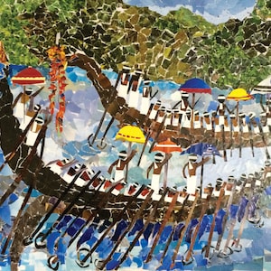 Vallam Kali Boat Race Limited Edition Print Unframed image 1