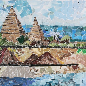 Mahabalipuram | 11.7" x 16.5" Limited Edition Unframed Print | Hindu Temple | Young Indian Artist | Chennai Tamil Nadu | World Art | Unique