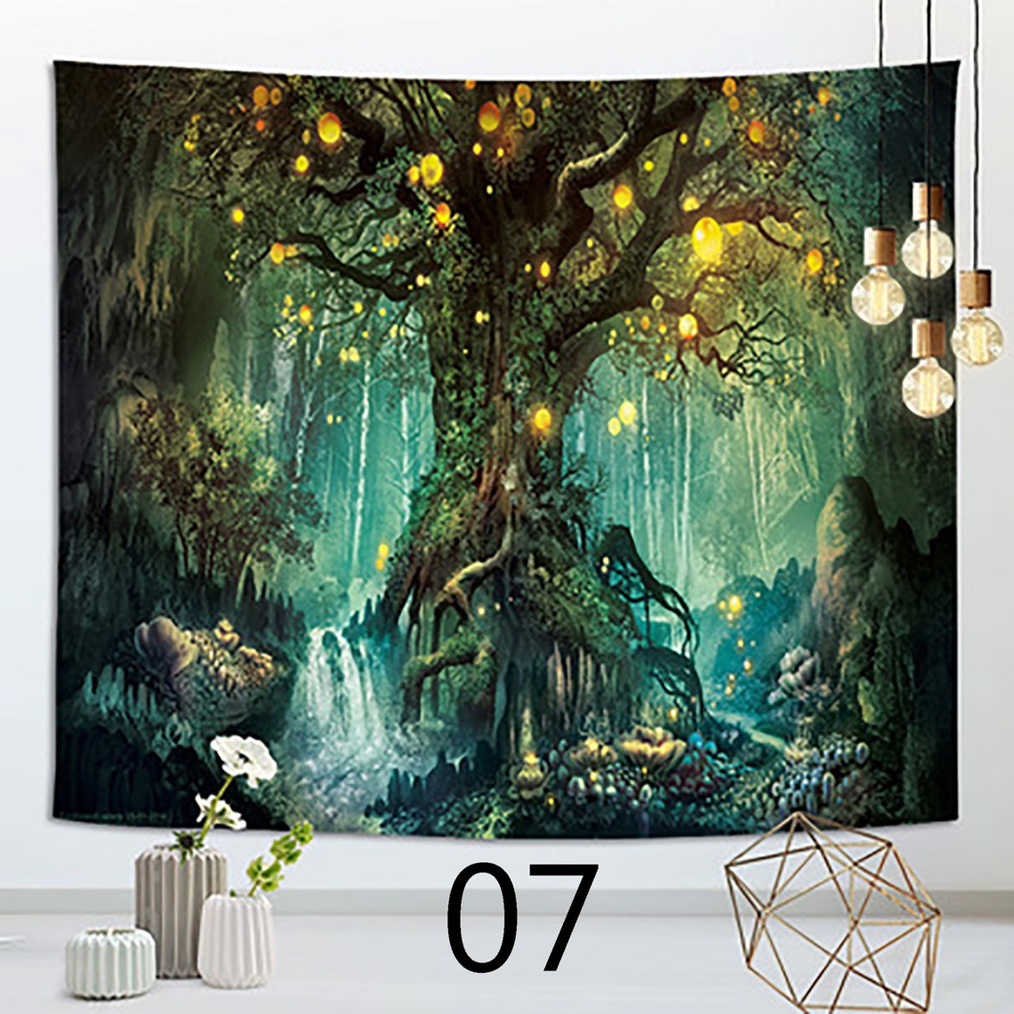 Tapestry tree of life hanging decoration digital printing Etsy